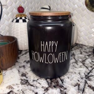 Rae Dunn Black Artisan Jar with Wooden Lid